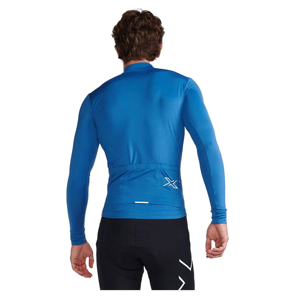 2XU Aero Cycle Langarm-trikot, Starling / white reflective 2XU Aero Cycle Langarm-trikot, Starling / white reflective