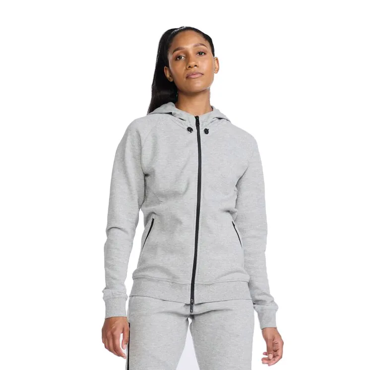 2XU Commute Reißverschlusspullover female, Grey marle / black 2XU Commute Reißverschlusspullover female, Grey marle / black