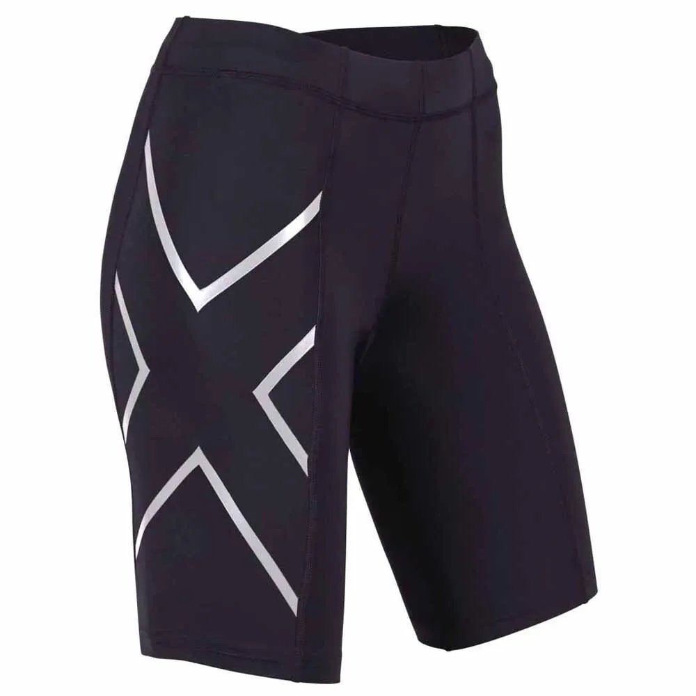 2XU Compression Kurze Leggings female, Black / silver 2XU Compression Kurze Leggings female, Black / silver