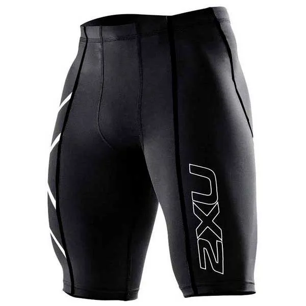 2XU Compression Logo Kurze Leggings male, Black / silver, Regular 2XU Compression Logo Kurze Leggings male, Black / silver, Regular