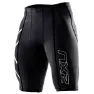 2XU Compression Logo Kurze Leggings male, Black / silver, Regular