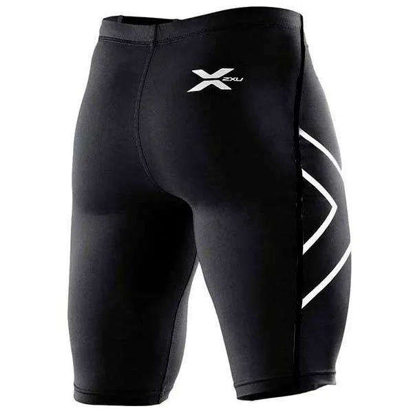 2XU Compression Logo Kurze Leggings male, Black / silver, Regular 2XU Compression Logo Kurze Leggings male, Black / silver, Regular
