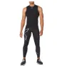 2XU Core Compression ärmelloses T-shirt male, Black / silver