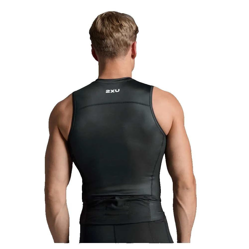 2XU Core Tri ärmelloses T-shirt male, Black / white 2XU Core Tri ärmelloses T-shirt male, Black / white