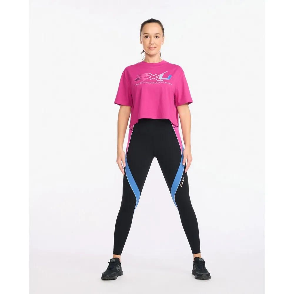 2XU Form Crop Kurzarm-t-shirt female, Festival / festival ombre 2XU Form Crop Kurzarm-t-shirt female, Festival / festival ombre