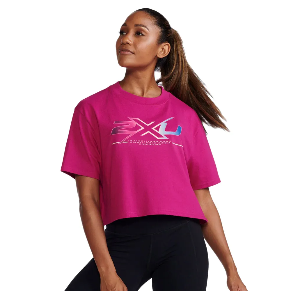 2XU Form Crop Kurzarm-t-shirt female, Festival / festival ombre 2XU Form Crop Kurzarm-t-shirt female, Festival / festival ombre
