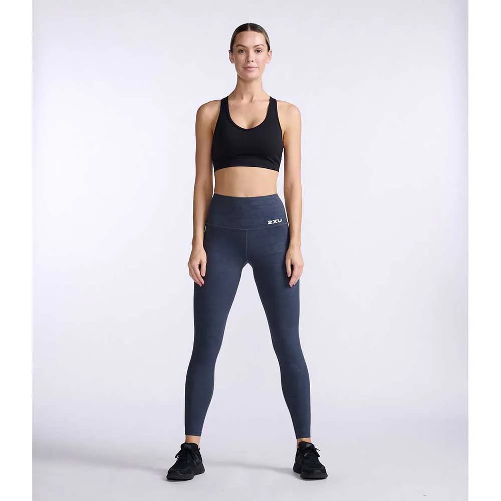 2XU Form Lineup Hi-rise Comp Leggings female, Halftone splice / white 2XU Form Lineup Hi-rise Comp Leggings female, Halftone splice / white