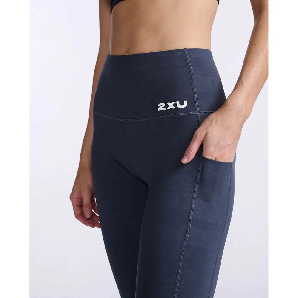 2XU Form Lineup Hi-rise Comp Leggings female, Halftone splice / white 2XU Form Lineup Hi-rise Comp Leggings female, Halftone splice / white