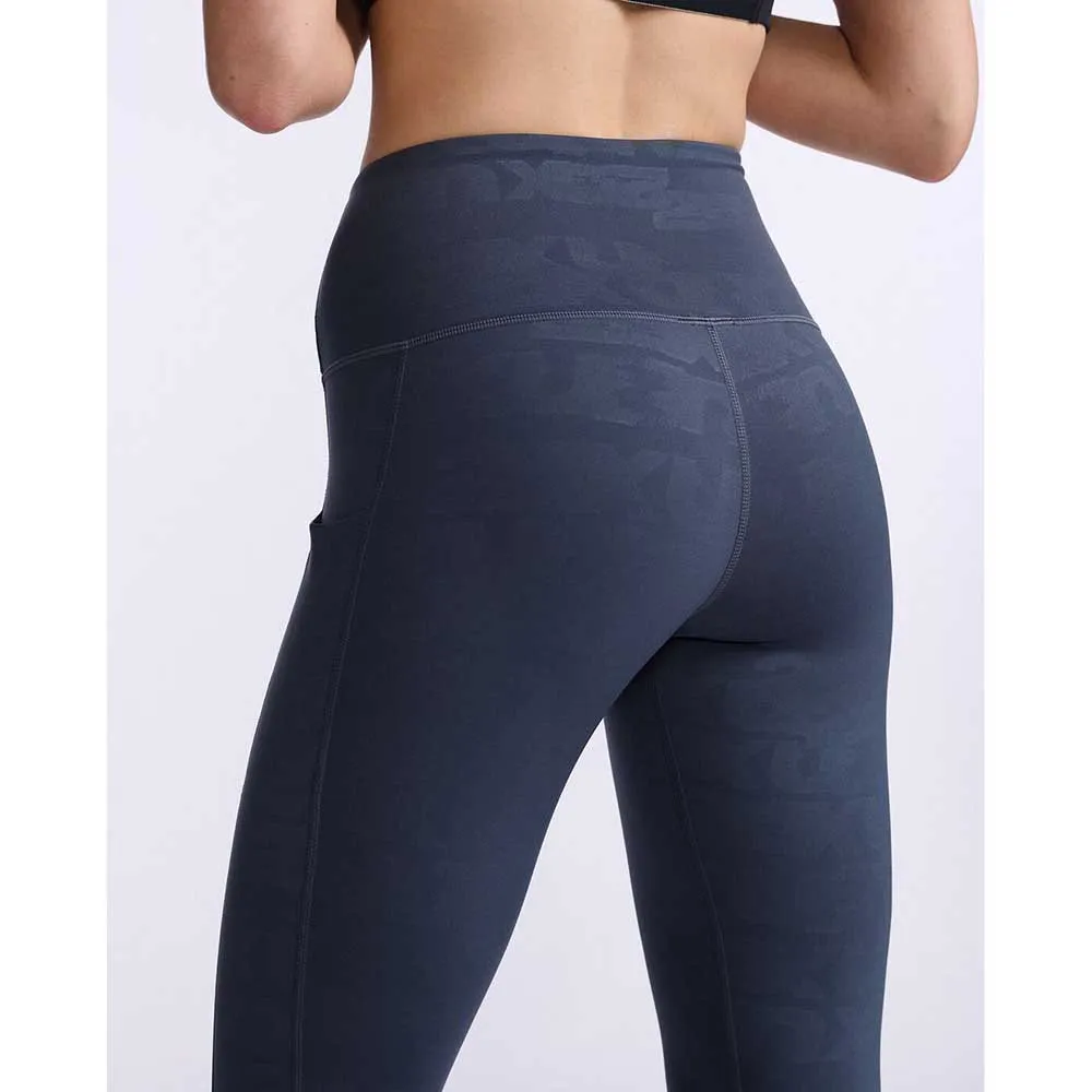 2XU Form Lineup Hi-rise Comp Leggings female, Halftone splice / white 2XU Form Lineup Hi-rise Comp Leggings female, Halftone splice / white