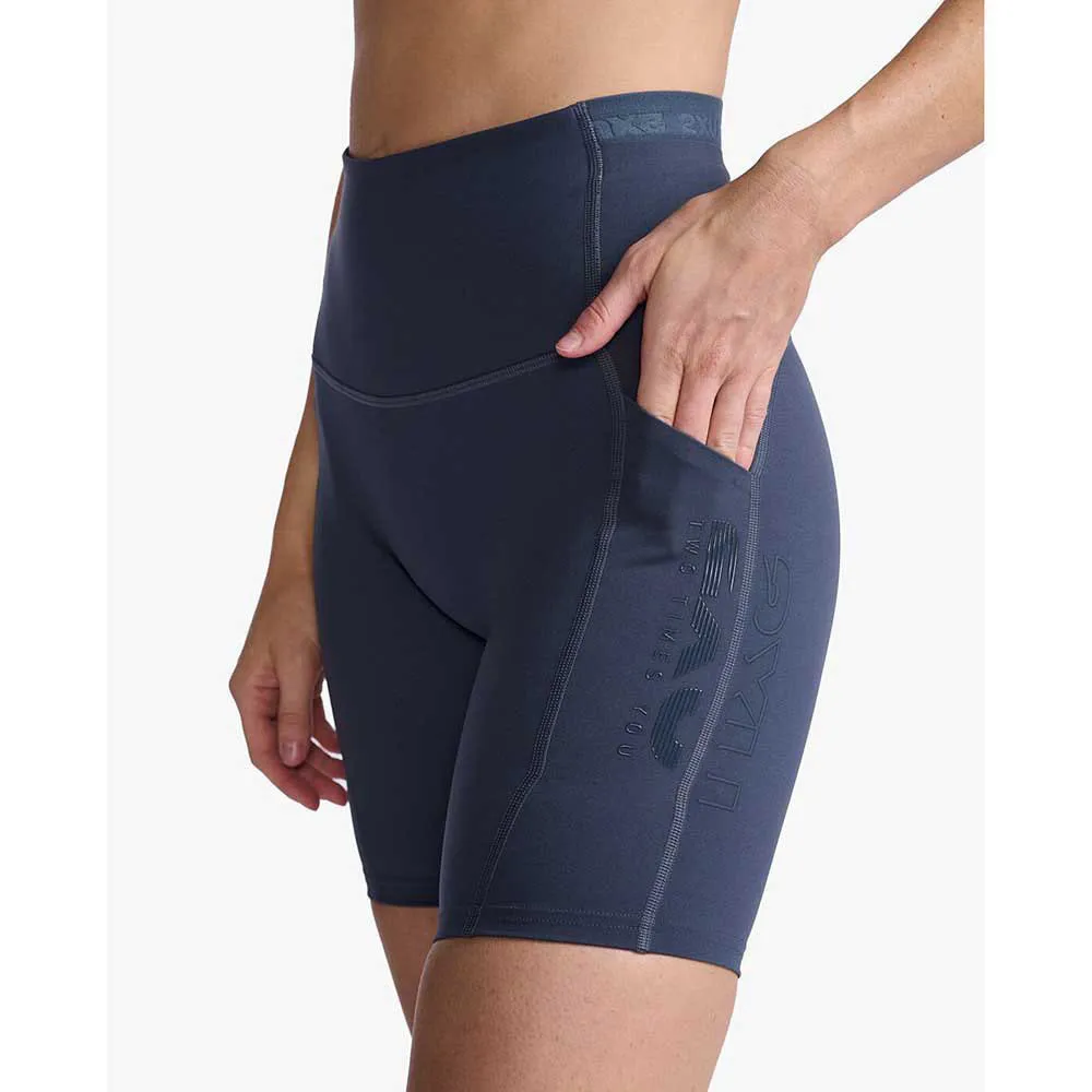 2XU Form Stash Hi-rise Kurze Leggings female, India ink / india ink