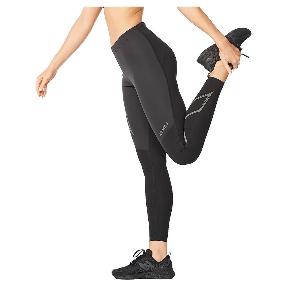 2XU Ignition Shield Compression Leggings, Black / black reflective, Regular 2XU Ignition Shield Compression Leggings, Black / black reflective, Regular