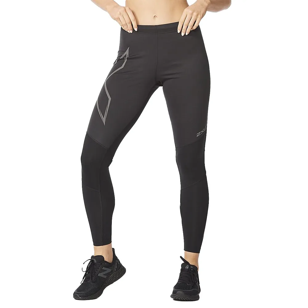 2XU Ignition Shield Compression Leggings, Black / black reflective, Regular 2XU Ignition Shield Compression Leggings, Black / black reflective, Regular