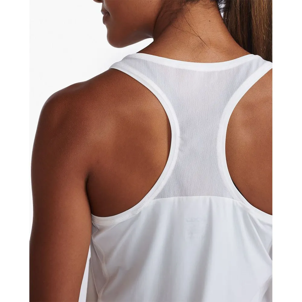 2XU Motion Mesh ärmelloses T-shirt female, White / harbor mist 2XU Motion Mesh ärmelloses T-shirt female, White / harbor mist