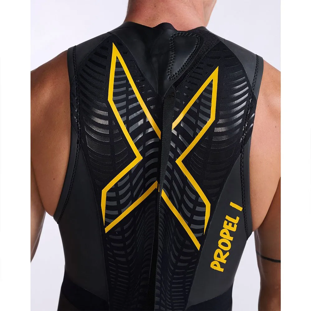 2XU Mw4992c Propel 1 ärmelloser Triathlonanzug, Black / ambition, XS 2XU Mw4992c Propel 1 ärmelloser Triathlonanzug, Black / ambition, XS