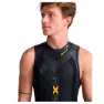 2XU Mw4992c Propel 1 ärmelloser Triathlonanzug, Black / ambition, XS