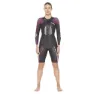 2XU P:1 Propel Langarm-trisuit female, Black / very berry print