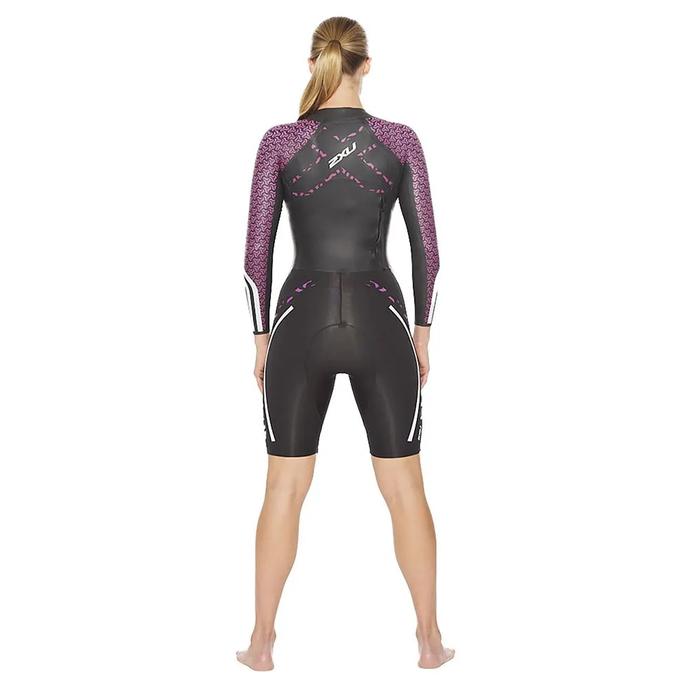 2XU P:1 Propel Langarm-trisuit female, Black / very berry print 2XU P:1 Propel Langarm-trisuit female, Black / very berry print