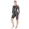 2XU P:1 Propel Langarm-trisuit female, Black / very berry print