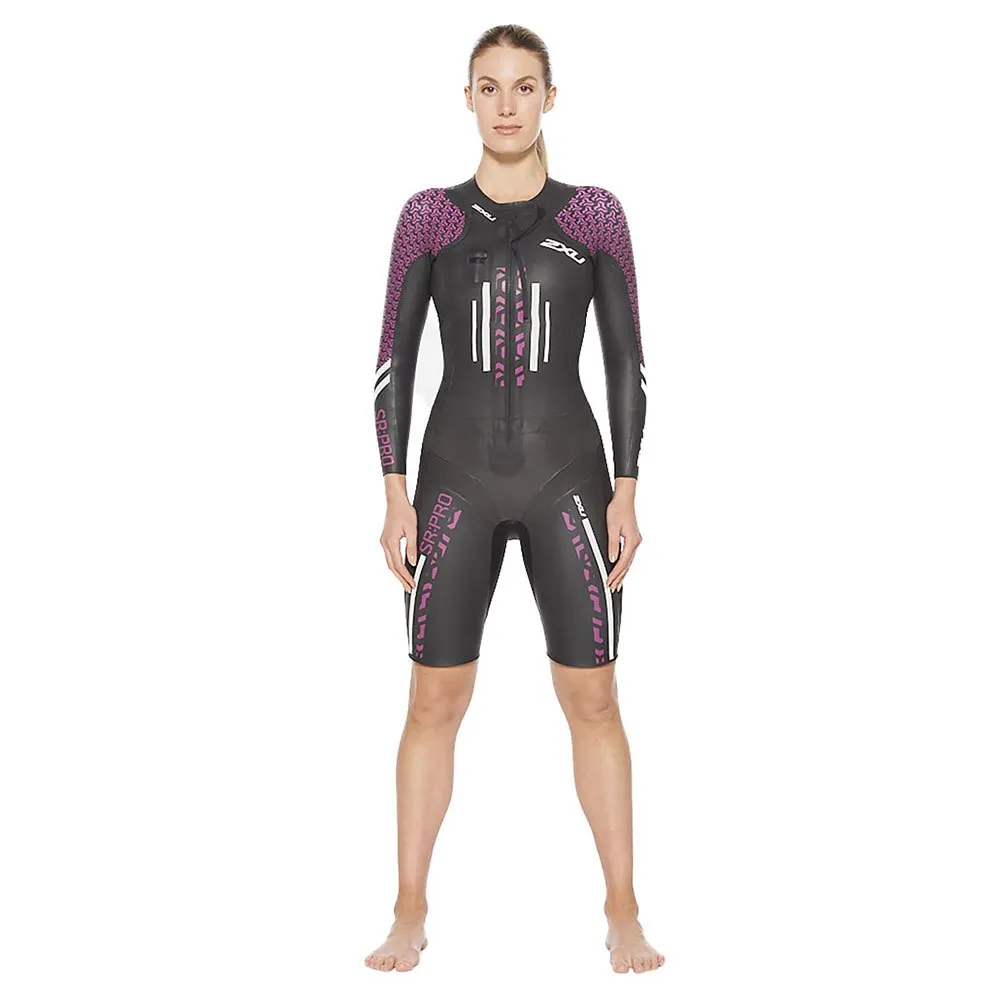 2XU P:1 Propel Langarm-trisuit female, Black / very berry print 2XU P:1 Propel Langarm-trisuit female, Black / very berry print