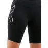2XU Run Mid Rise Dash Kurze Leggings female, Black / silver reflective
