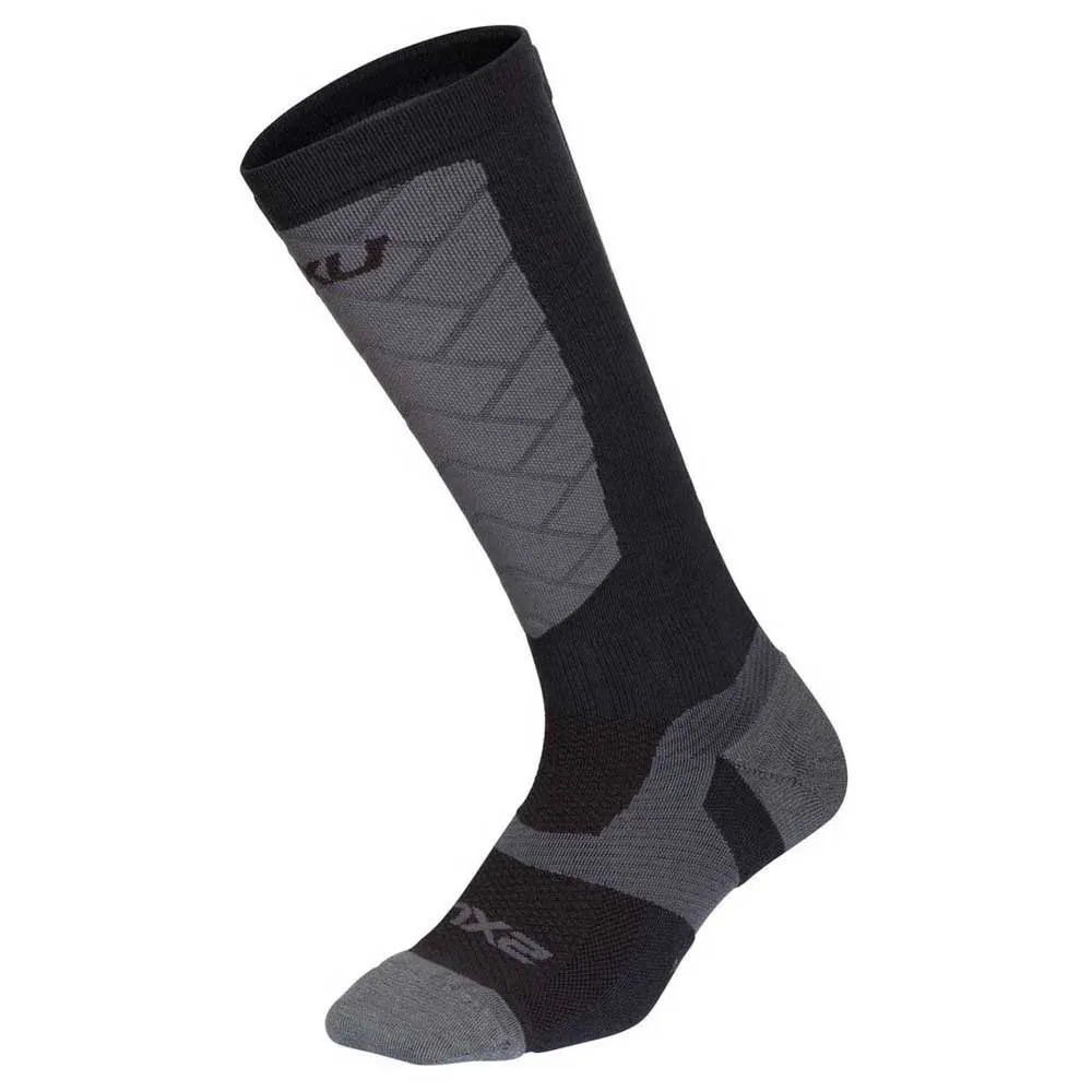 2XU Vectr Alpine Compression 43-50 Cm Lange Socken male, Black / titanium