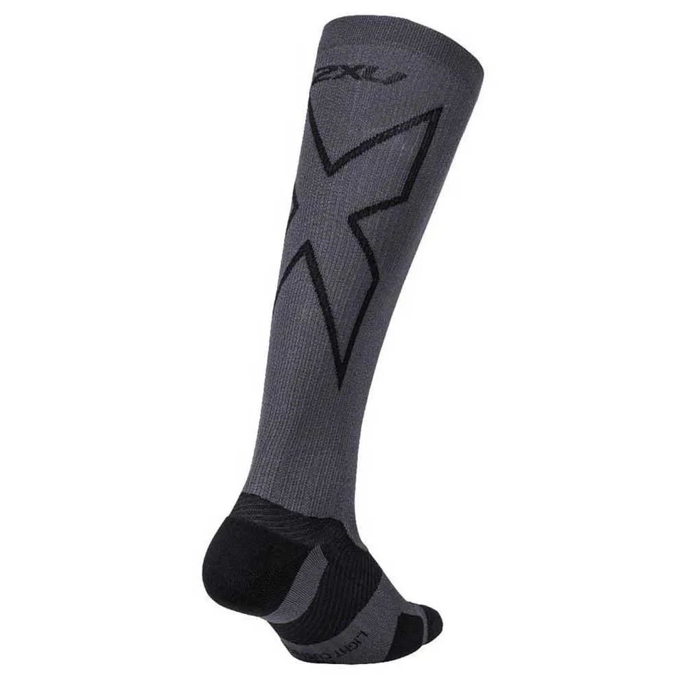 2XU Vectr Light Cushion 36- Lange Socken 40 Cm male, Titanium / black