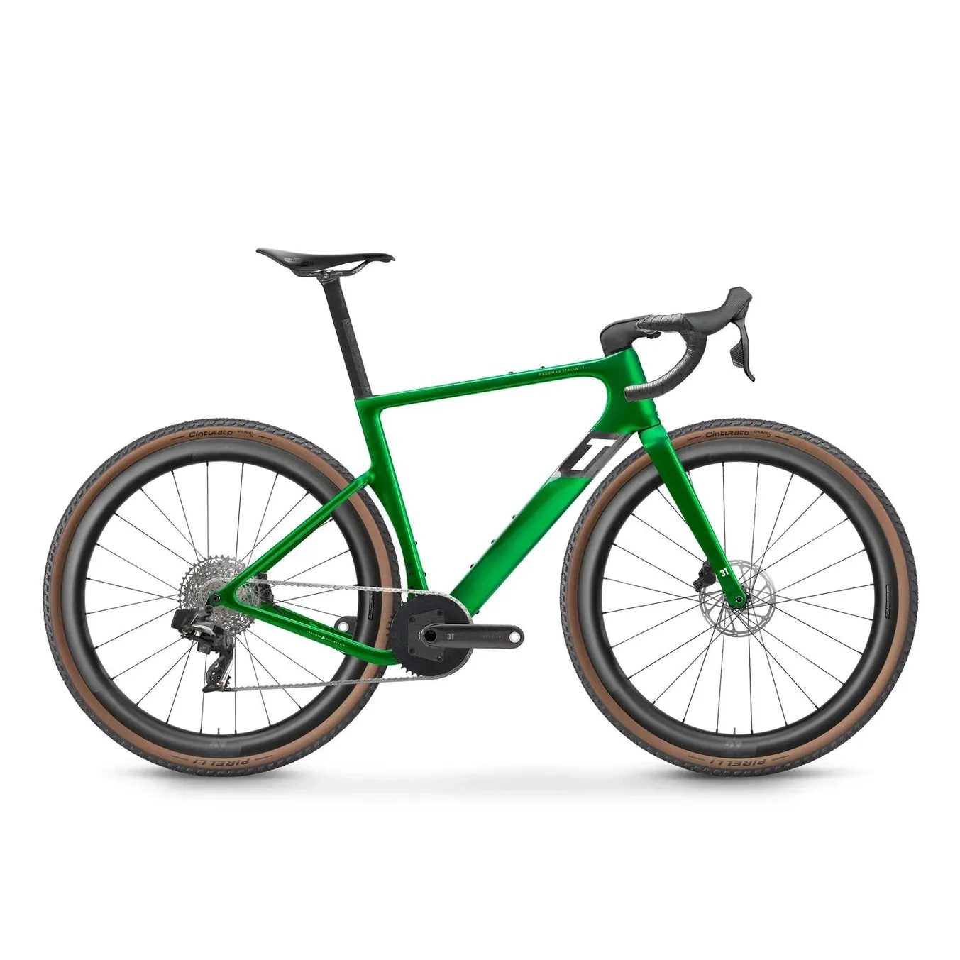 3T Exploro Racemax Italia Integrale Sram Force D2 AXS Komplettes Gravel Bike, Verde 3T Exploro Racemax Italia Integrale Sram Force D2 AXS Komplettes Gravel Bike, Verde