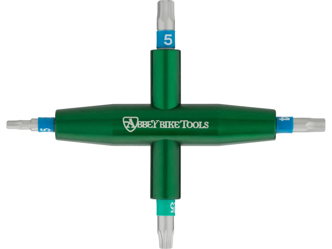 Abbey Bike Tools 4-Way Multitool, Green, 2.5mm, 4mm, 5mm, T25 Abbey Bike Tools 4-Way Multitool, Green, 2.5mm, 4mm, 5mm, T25