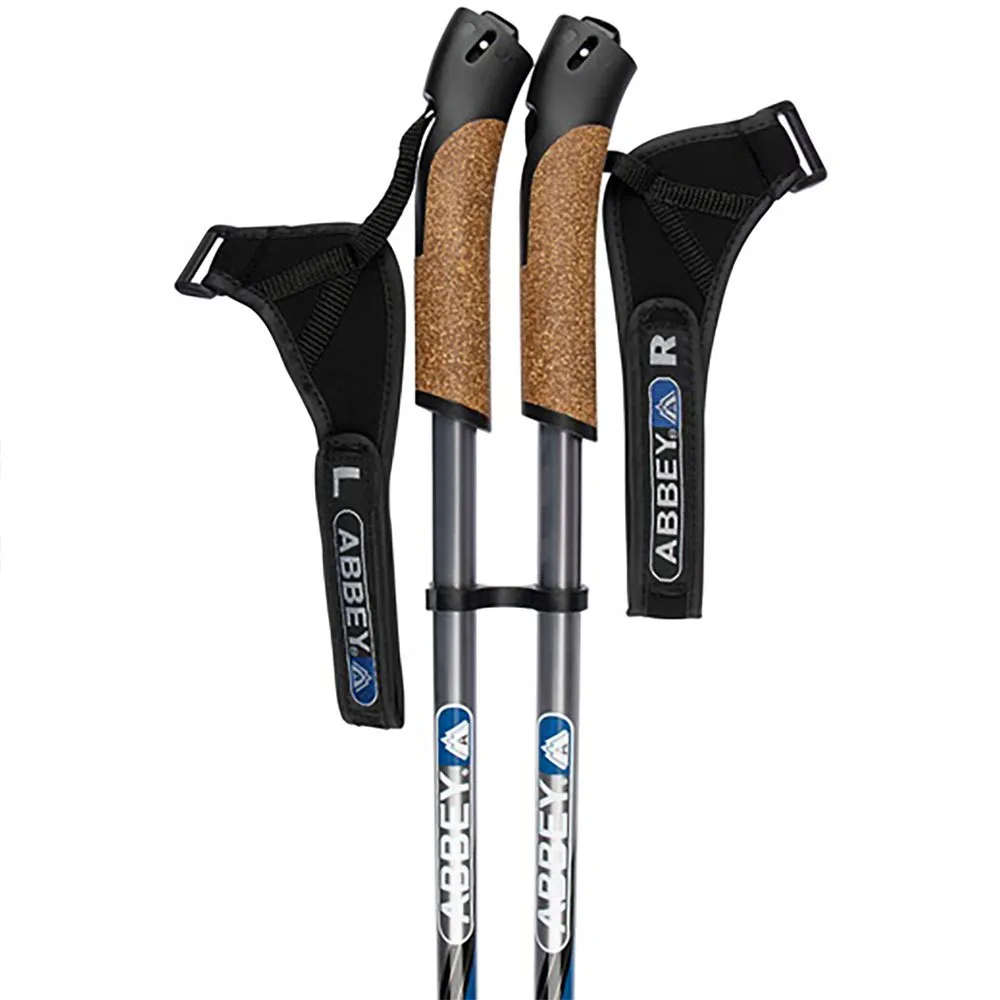 Abbey Nordic Walking Cane Stöcke, Silver grey / black / blue, 86-140cm Abbey Nordic Walking Cane Stöcke, Silver grey / black / blue, 86-140cm