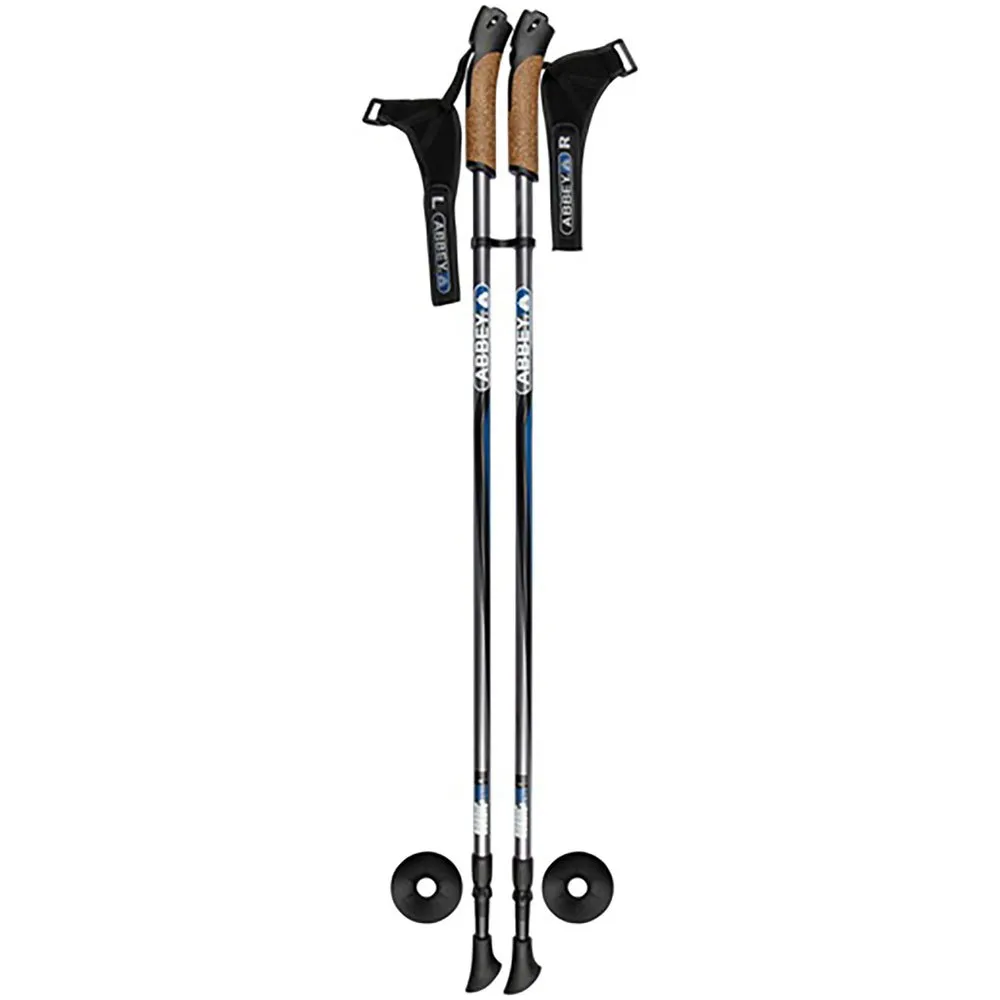 Abbey Nordic Walking Cane Stöcke, Silver grey / black / blue, 86-140cm Abbey Nordic Walking Cane Stöcke, Silver grey / black / blue, 86-140cm