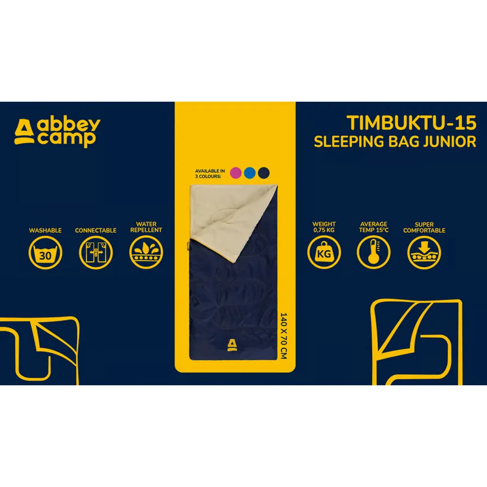 Abbey Timbuktu Junior Schlafsack, Navy blue / sand Abbey Timbuktu Junior Schlafsack, Navy blue / sand