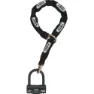 ABUS Anti-Diebstahl-Kette 58/140HB3 0 + 12KS Loop Unisex, schwarz, 120cm