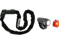 ABUS Tresor 1385 Schloss + Sigma StVZO Beleuchtungsset Safe & Secure Bundle ABUS Tresor 1385 Schloss + Sigma StVZO Beleuchtungsset Safe & Secure Bundle