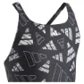 adidas 3 Bar Logo Graphic Badeanzug, Black / wonsil, 7-8Y