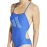 adidas 3 Bar Logo Print Badeanzug female, Team royal blue / white