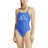 adidas 3 Bar Logo Print Badeanzug, Team royal blue / white