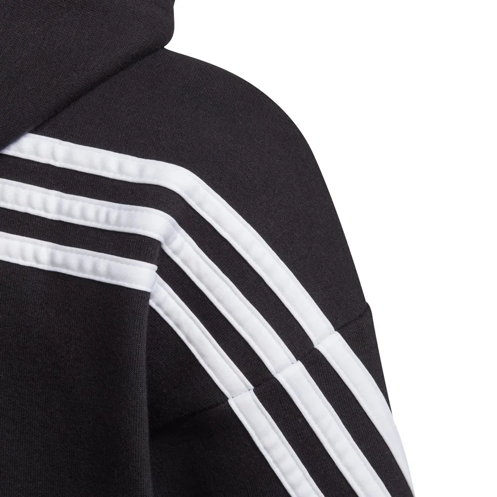 adidas 3 Stripes Reißverschlusspullover, Black / white, 5-6Y adidas 3 Stripes Reißverschlusspullover, Black / white, 5-6Y