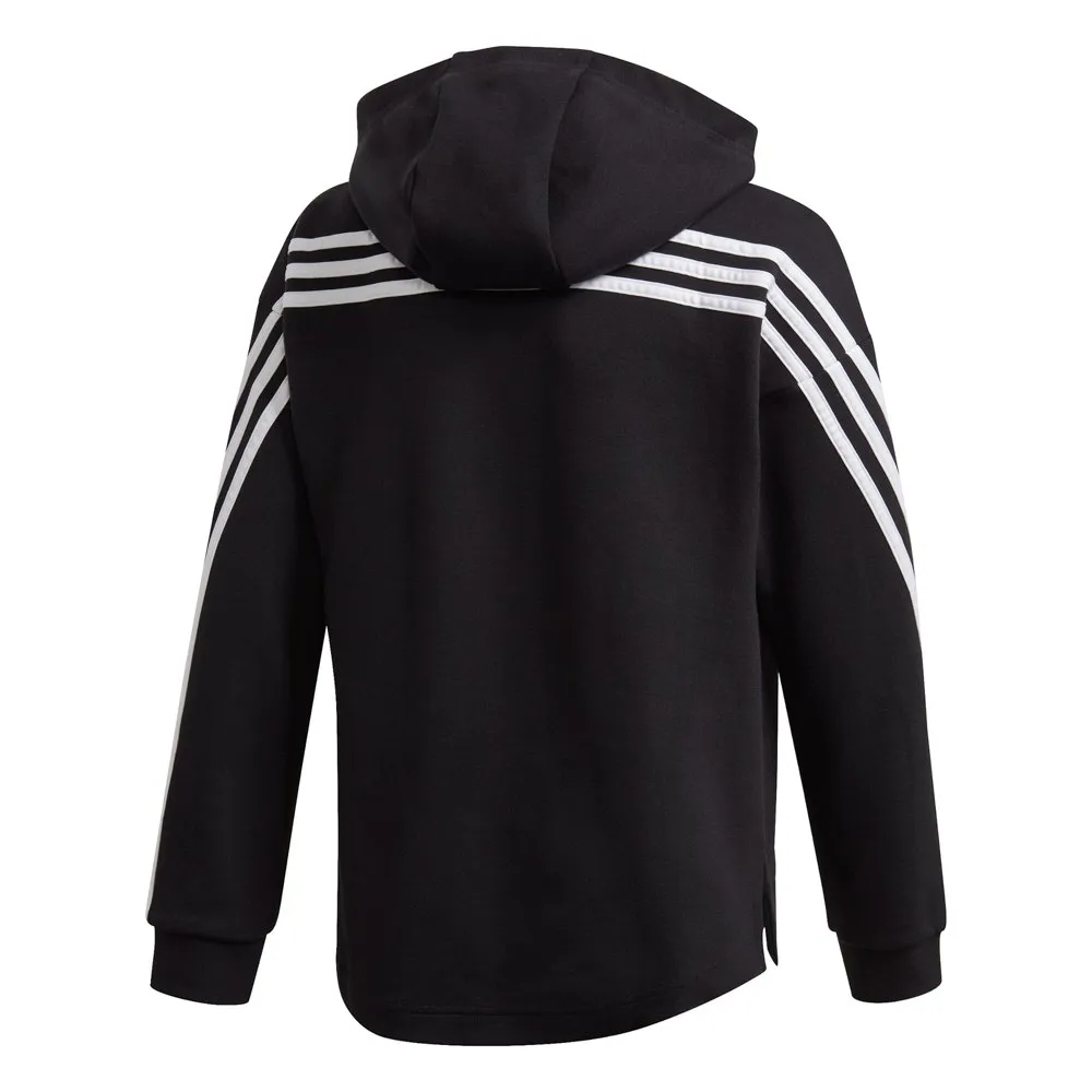 adidas 3 Stripes Reißverschlusspullover, Black / white, 5-6Y adidas 3 Stripes Reißverschlusspullover, Black / white, 5-6Y