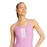 adidas 3 Stripes V-back Badeanzug female, Preloved purple / white