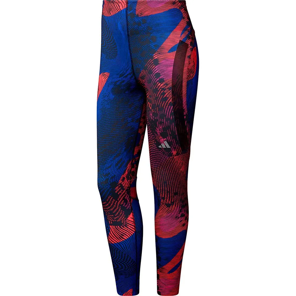 adidas Adizero Aop Leggings female, Black / bright red adidas Adizero Aop Leggings female, Black / bright red