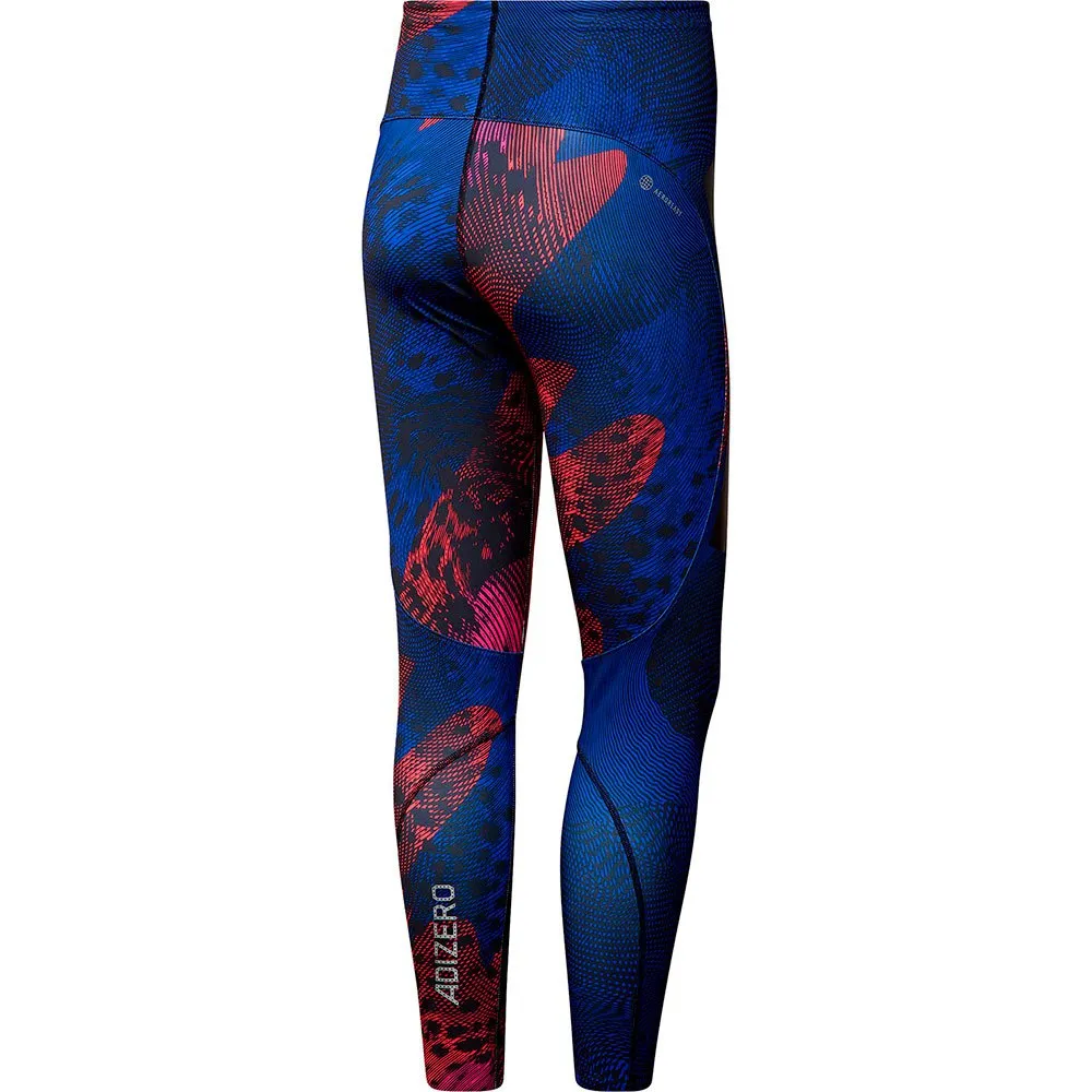 adidas Adizero Aop Leggings female, Black / bright red adidas Adizero Aop Leggings female, Black / bright red