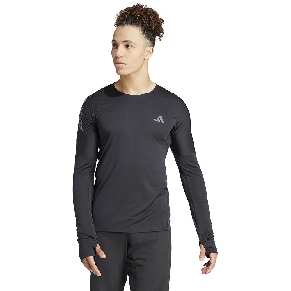 adidas Adizero L Langarm-t-shirt male, Black / grey six adidas Adizero L Langarm-t-shirt male, Black / grey six