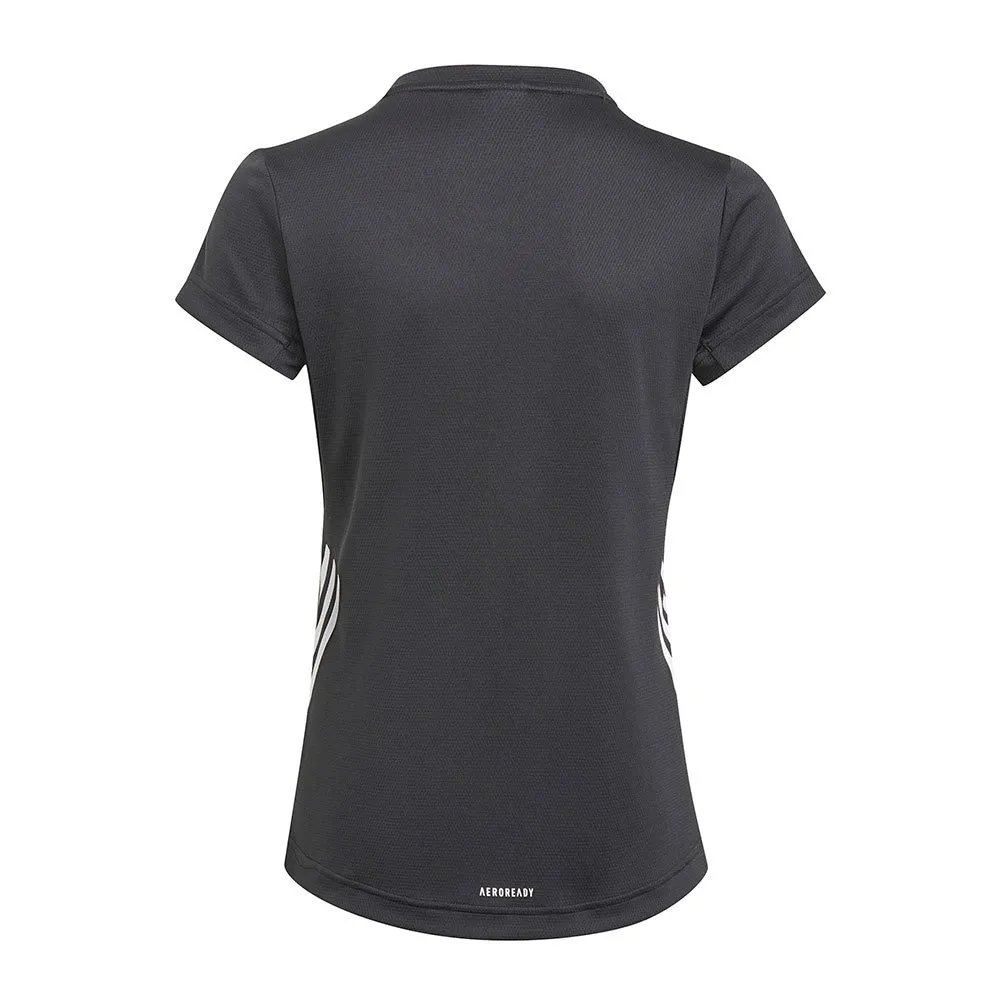 adidas Aeroready 3 Stripes Kurzarm-t-shirt, Black / black / white, 9-10Y adidas Aeroready 3 Stripes Kurzarm-t-shirt, Black / black / white, 9-10Y