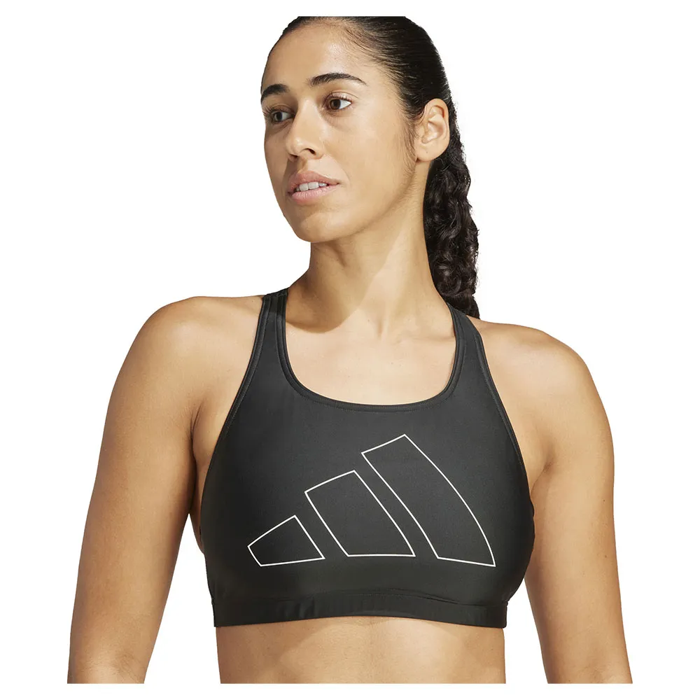 adidas Big Bars Y Back Bikinioberteil female, Black / white, XS