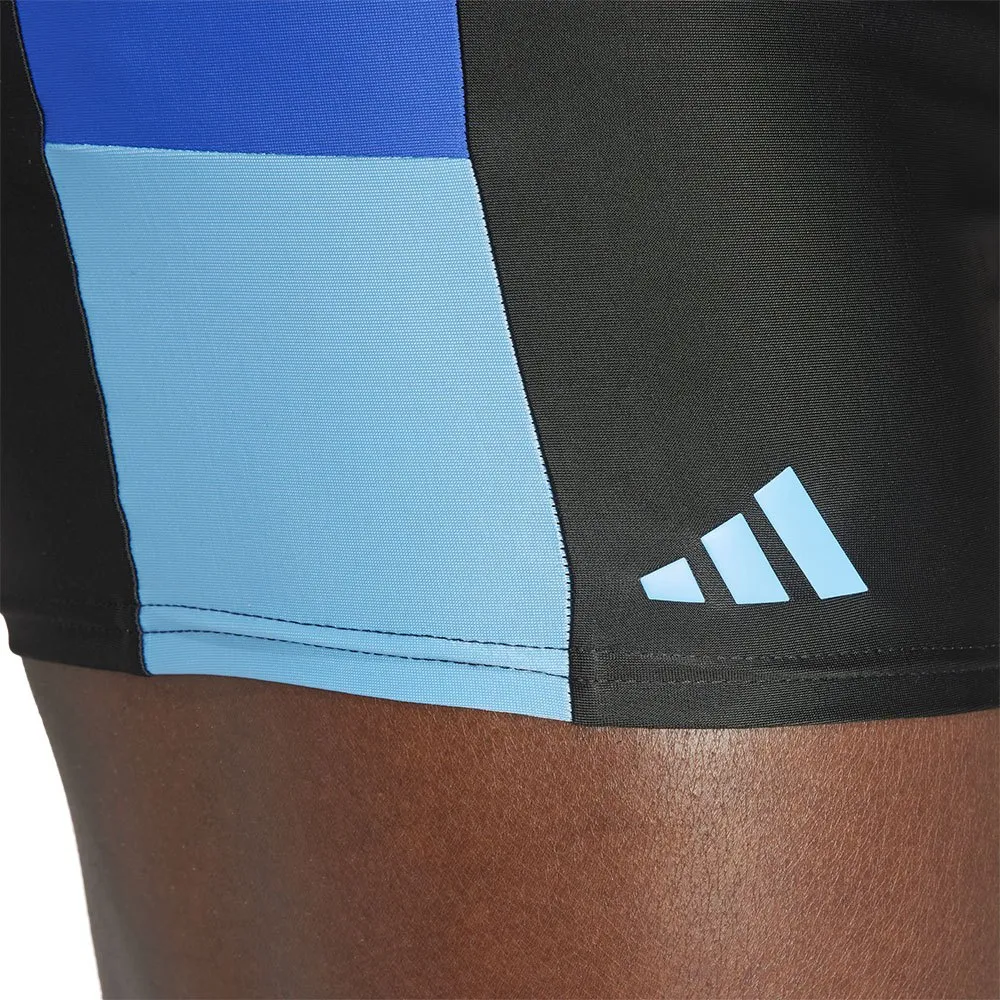 adidas Block Badehose Boxer male, Black / team royal blue / blue burst