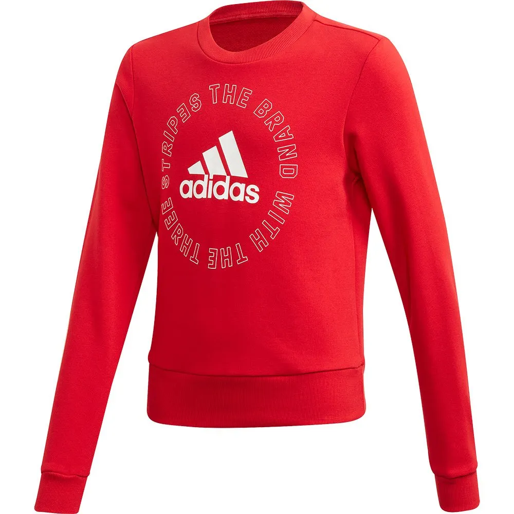 adidas Bold Crew Trainingsanzug, Scarlet / white, 14-15Y adidas Bold Crew Trainingsanzug, Scarlet / white, 14-15Y