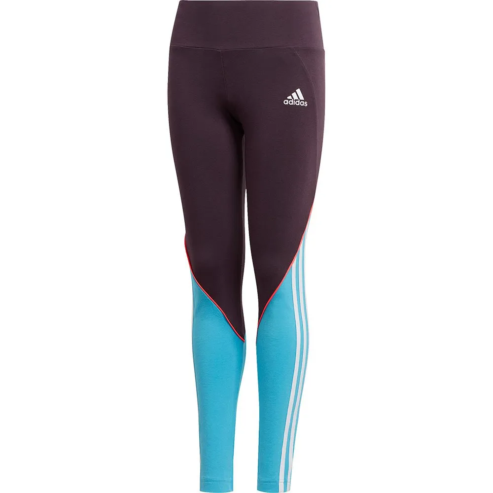 adidas Bold Leggings, Noble purple / bright cyan / signal pink, 14-15Y