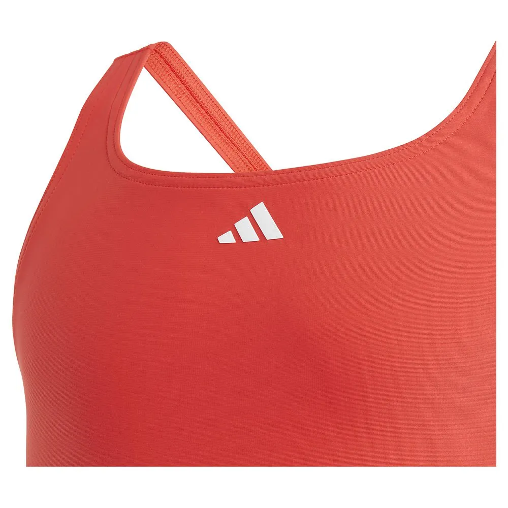 adidas Cut 3 Stripes Badeanzug female, Brired / betsca / white, 11-12Y adidas Cut 3 Stripes Badeanzug female, Brired / betsca / white, 11-12Y