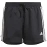 adidas Designed To Move 3-stripes Kurze Hose, Black / white, 7-8Y