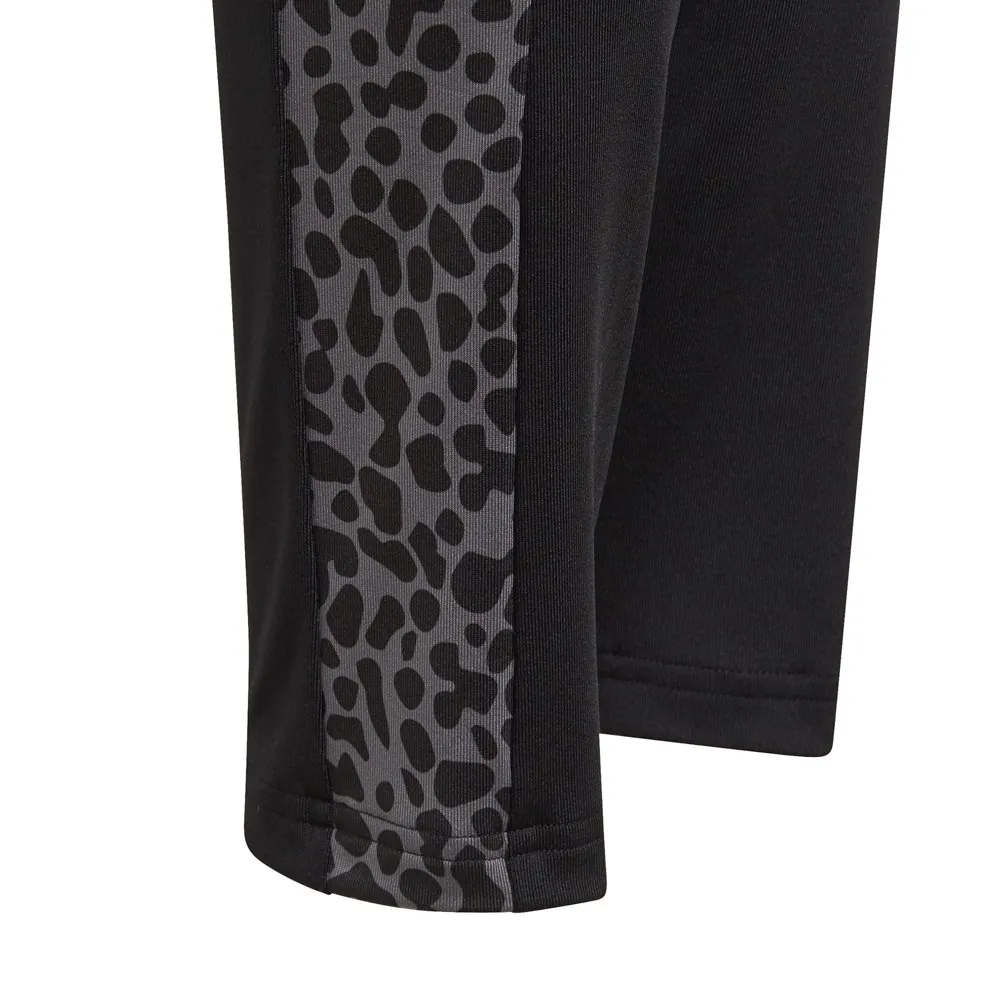 adidas Designed To Move Leopard Leggings, Black / grey five, 3-4Y
